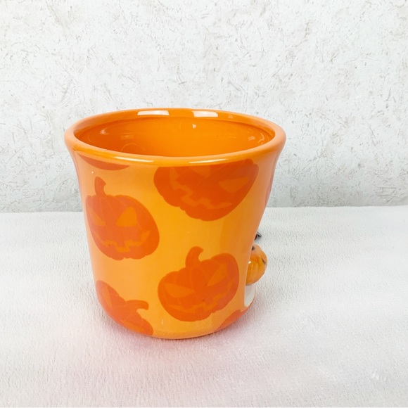 Market Finds 3D Figural Pumpkin Mug Jack O Lantern Halloween Hand Painted - Picture 2 of 8